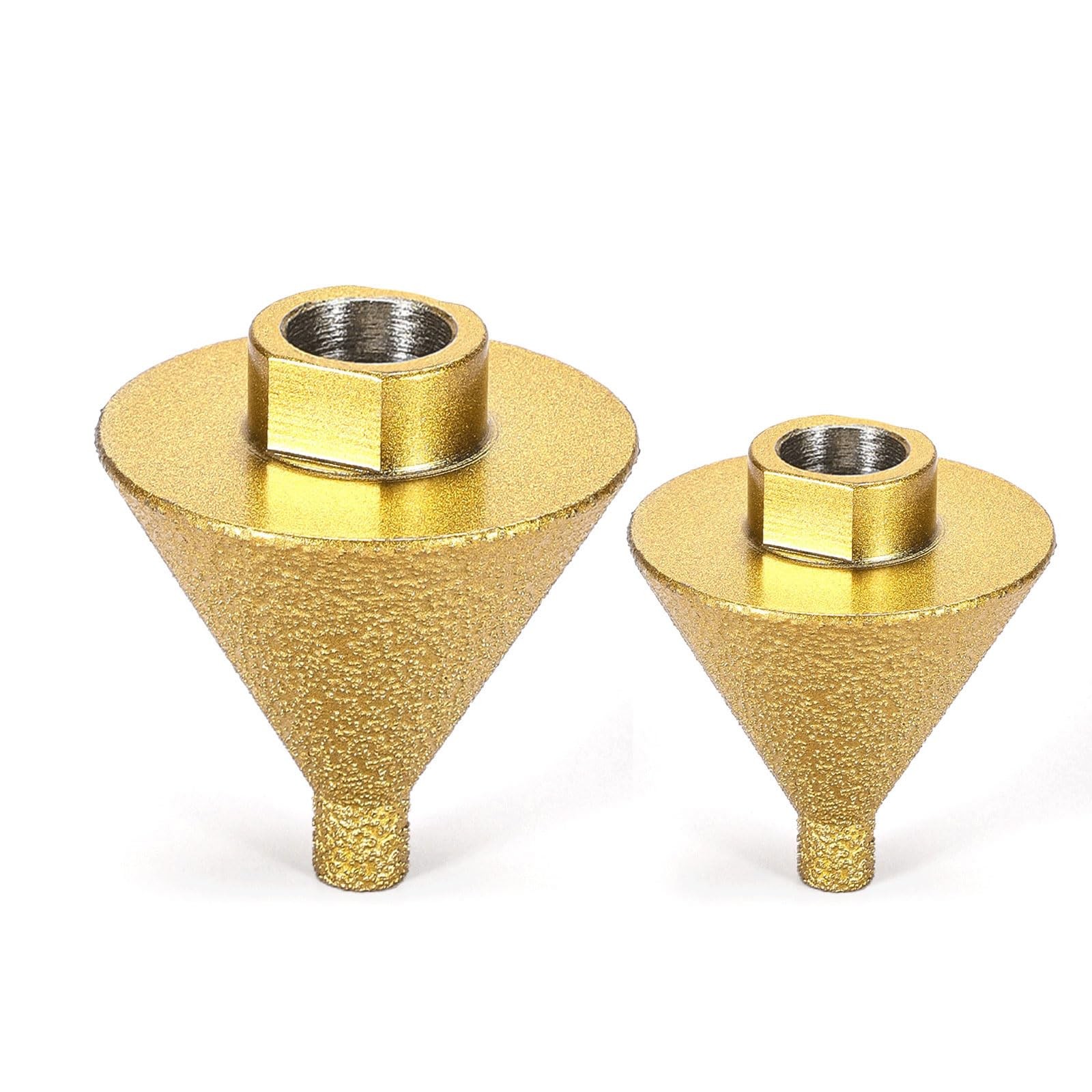 2Pcs Diamond Beveling Chamfer Bit for Angle Grinders, 0-2" + 0-1.5" Dia Count...