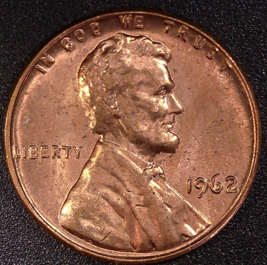 1962-P Copper 3.1 Red 1c Lincoln Penny Cent Brilliant Uncirculated Philadelphia