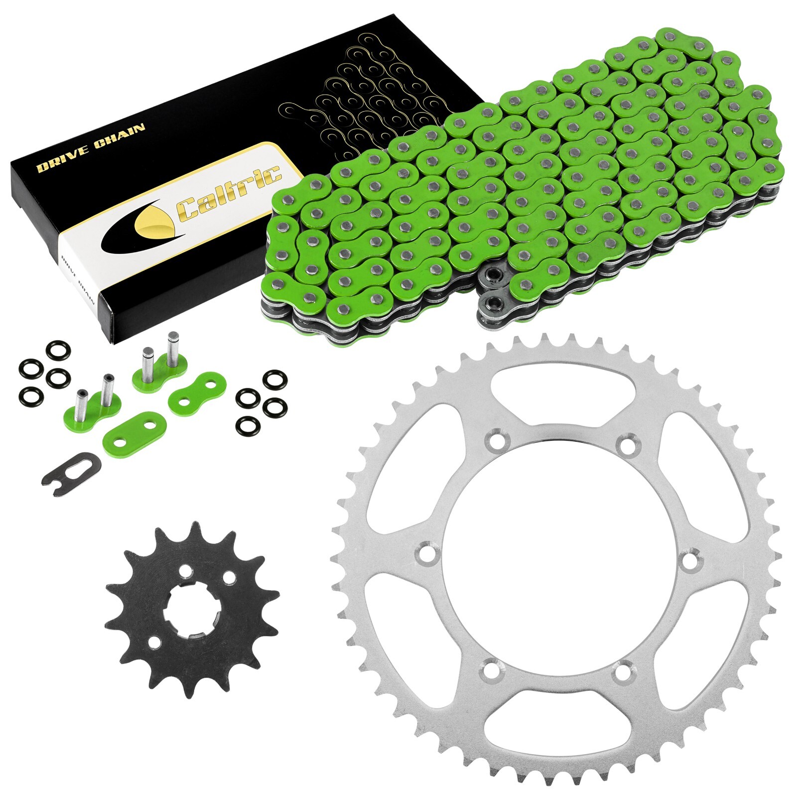 Green O-Ring Drive Chain & Sprocket Kit for Kawasaki KLX300 KLX300R 1997-2002