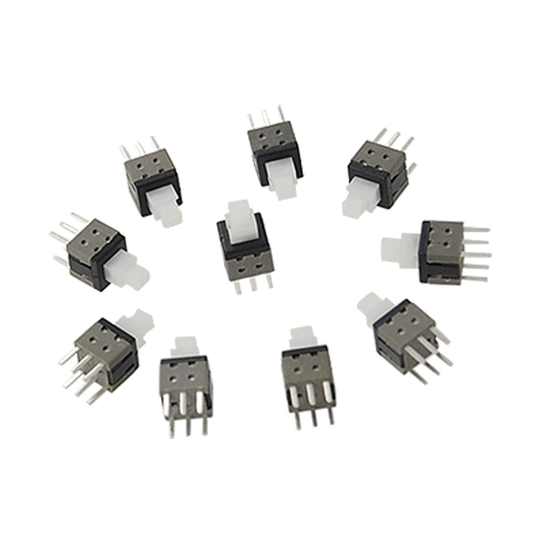10PCS 6 Pin PCB Click Self Locking Tact Tactile Push Button Switch 5.8 x 5.8mm