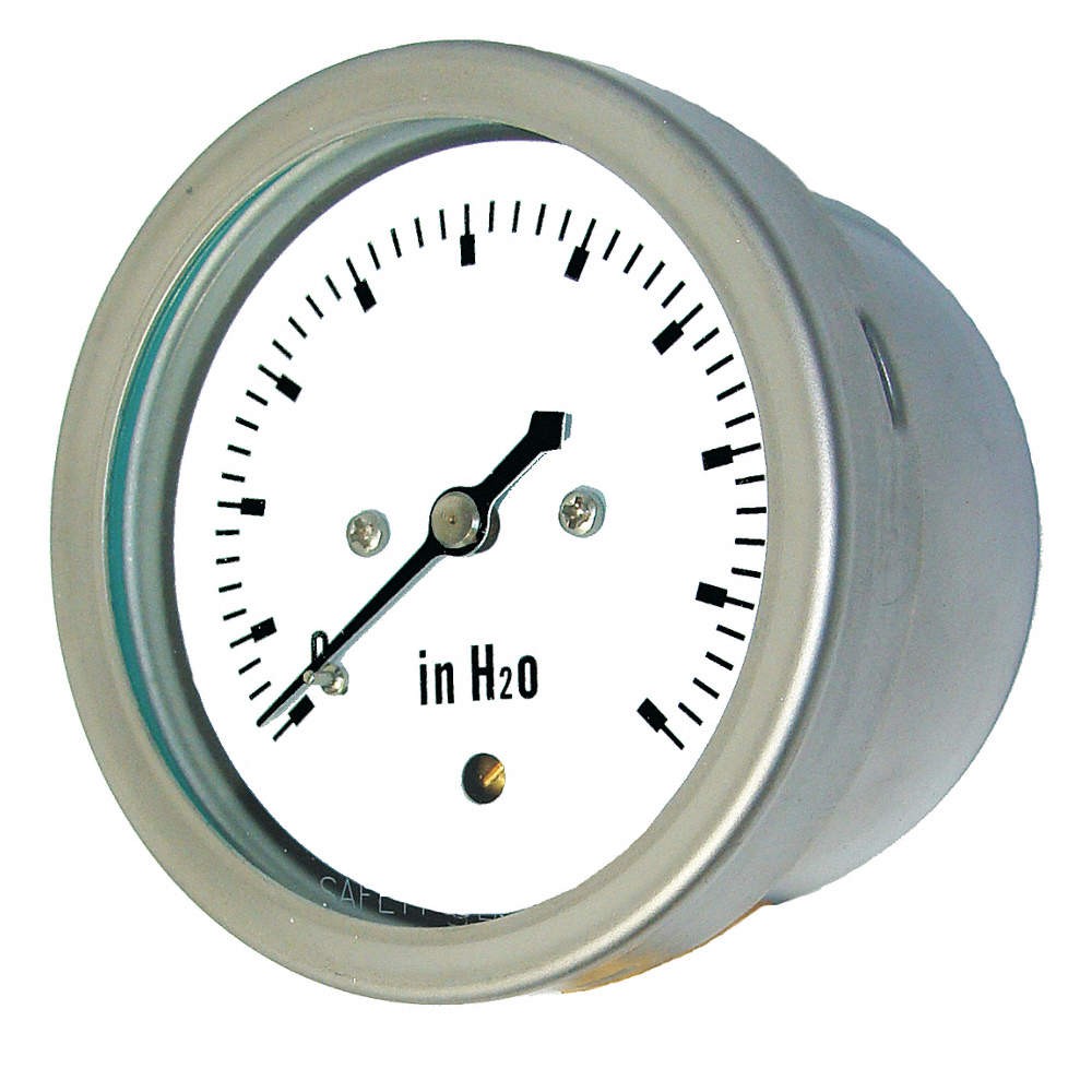 PIC GAUGES LP2-SB-254-60 Low Pressure Gauge,Capsule,0 to 60in H2O 19RZ46