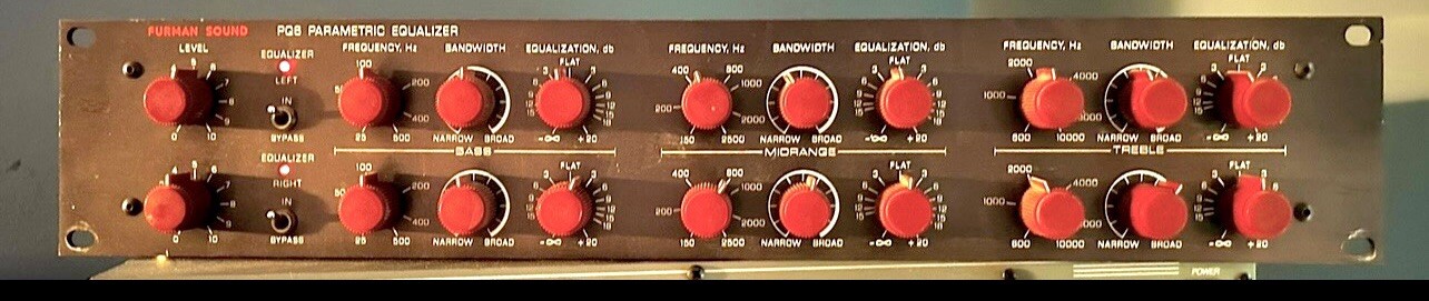FURMAN SOUND # PQ6 VINTAGE PARAMETRIC EQUALIZER—LAST UNIT AVAILABLE