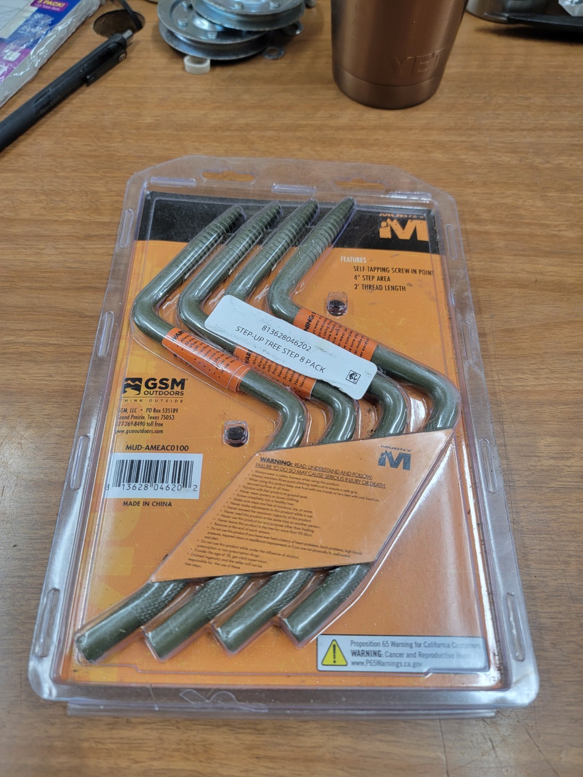 Muddy Step-Up Tree Steps | Durable Hunting Steps, 8-Pack,Clamshell