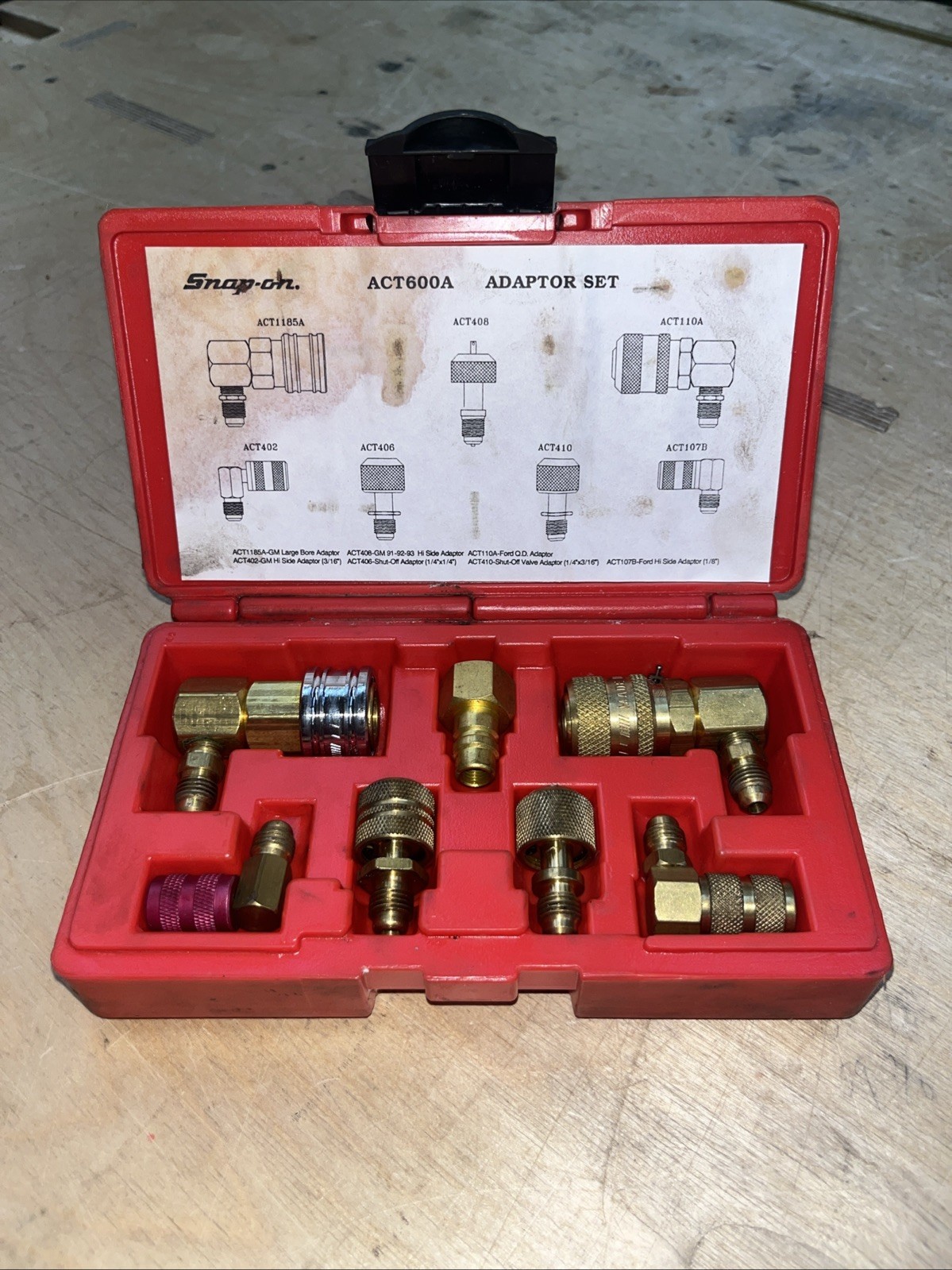 Blue-Point Air Condition Adaptor Set ACT600A Made in USA