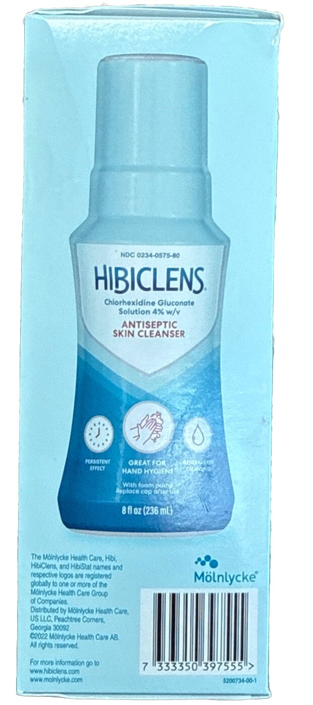 Hibiclens 4% Antiseptic Skin Cleanser w/ Foaming Pump, 8 Fl Oz 7333350397555VL