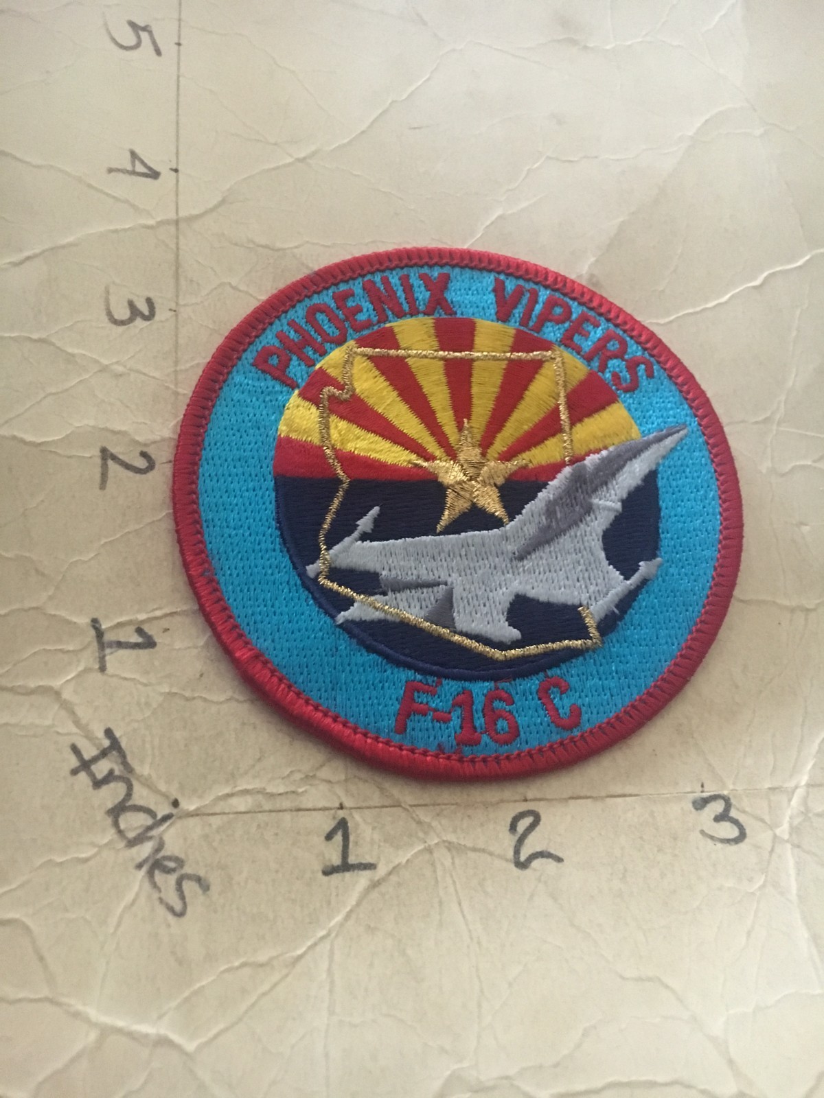 USAF F-16 C Phoenix Wipers Squadron patch 7/7/25