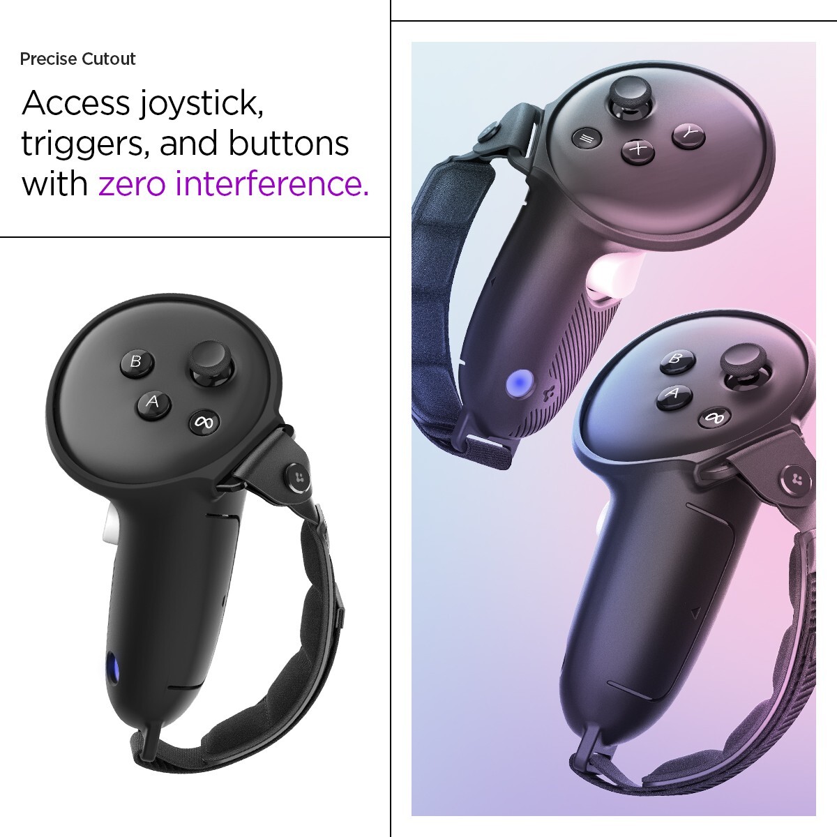 Spigen [Silicone Fit] Controller Grips Case | for Meta Quest 3