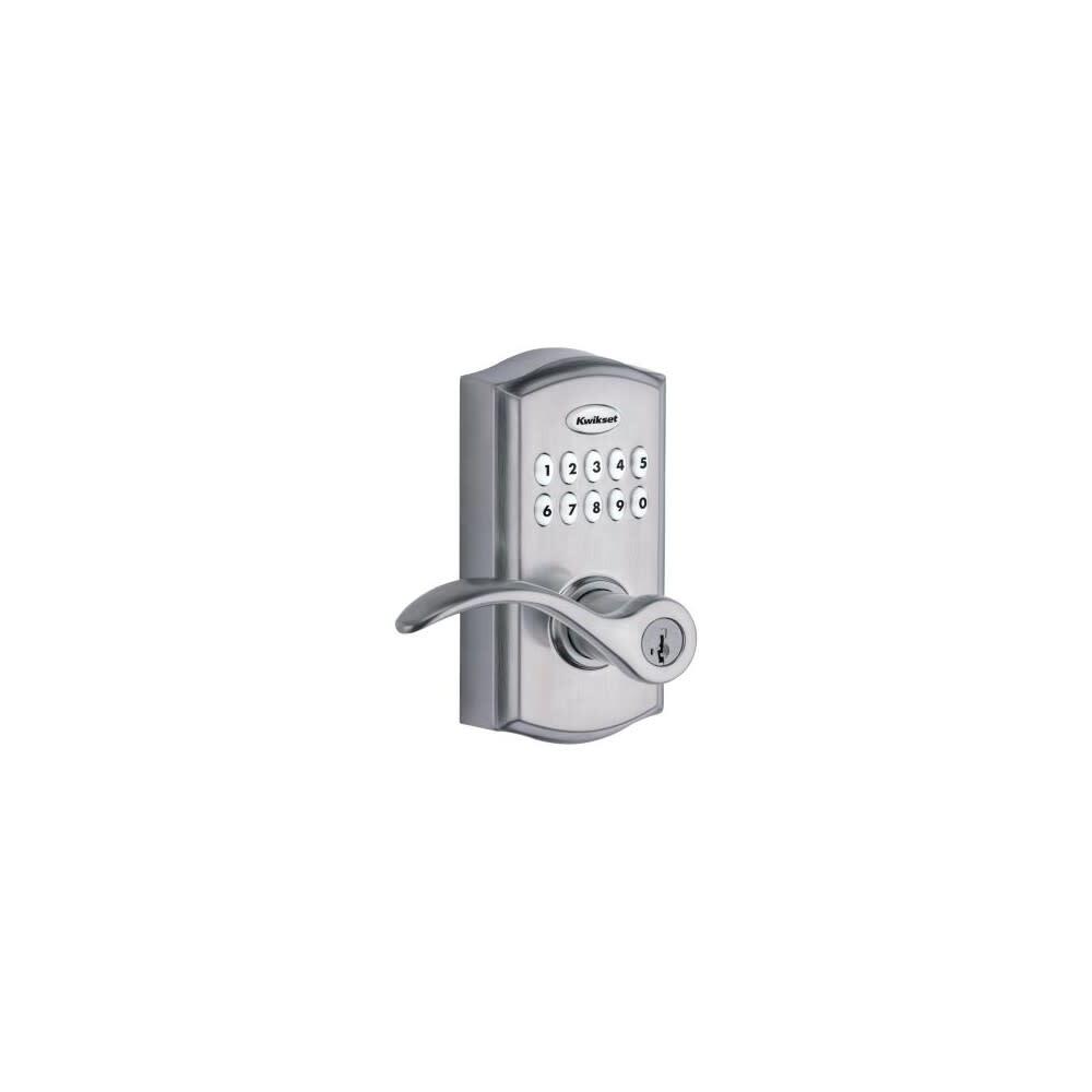 Kwikset Smartkey Pembroke Door Lever Smartcode 955 Satin Chrome