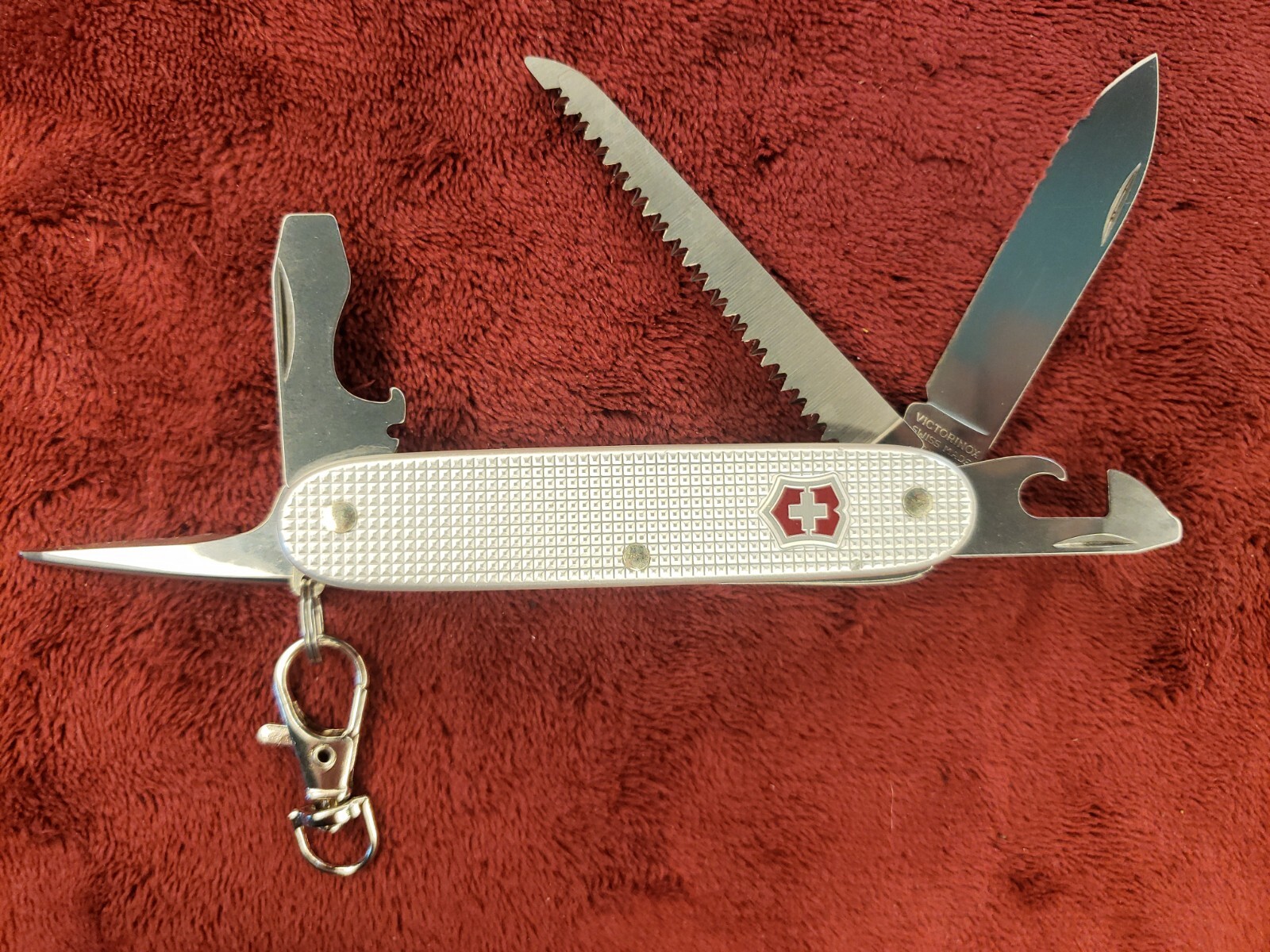 Victorinox Farmer Alox Swiss Army Knife 93mm, Silver color, Keychain