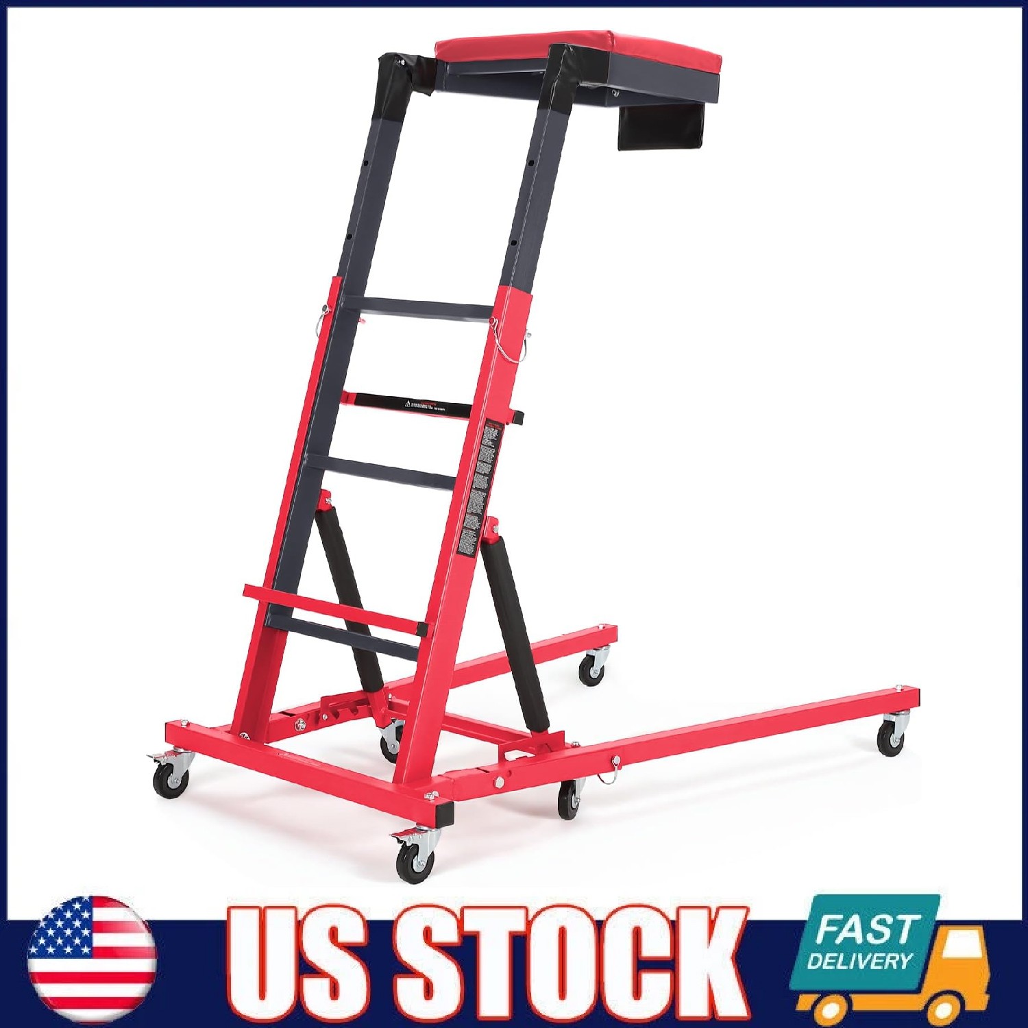 Automotive Topside Creeper 400LBS Adjustable Height Engine Creeper with 6 Wheels