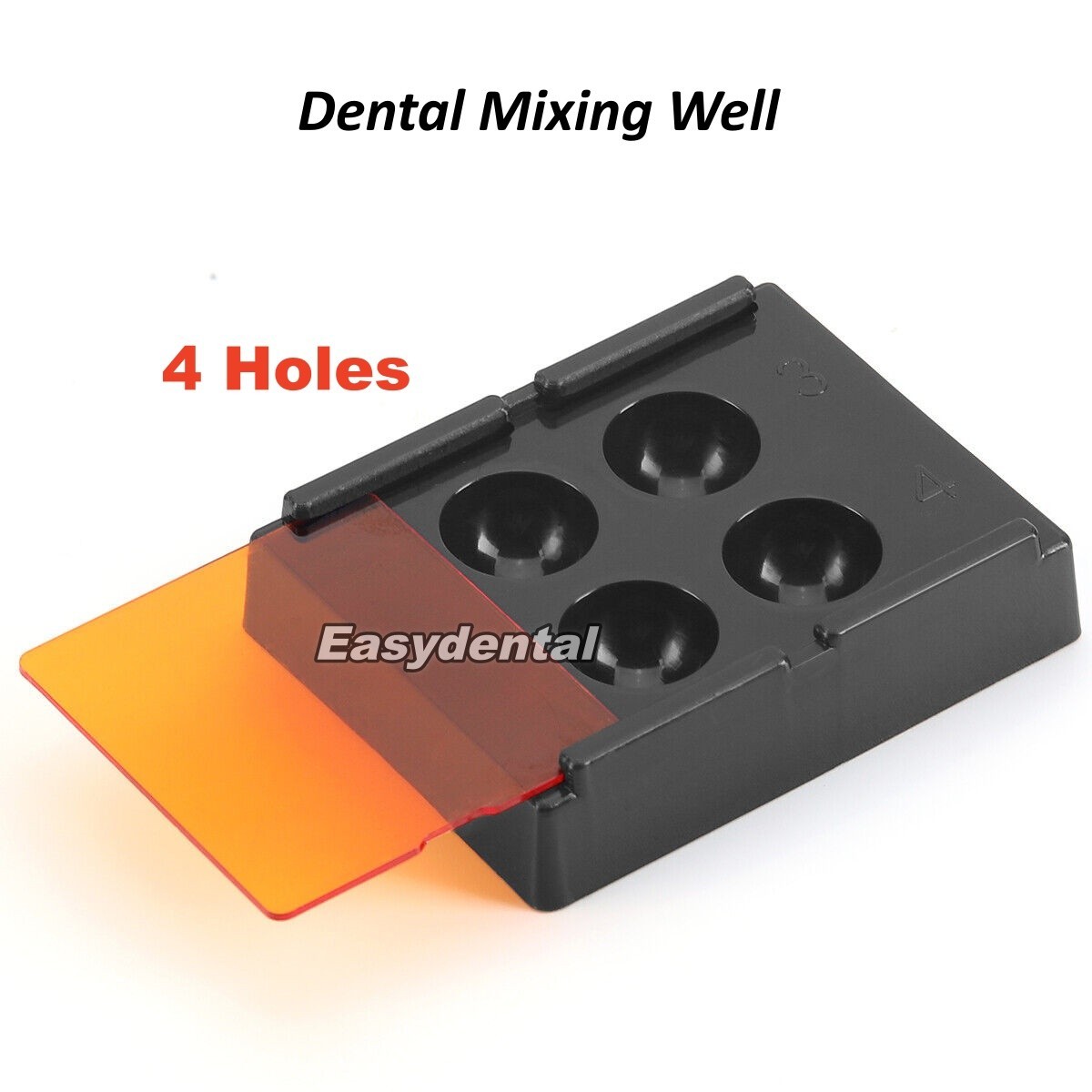 4 Well Dental Mixing Wells with Light Shield Cover Holes Palette Bonding Tray