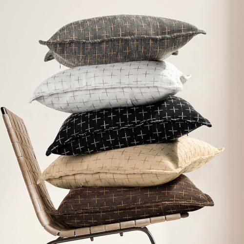 Pillow Covers 18x18 Set of 2 Soft Polyester 18" x 18" (Pack of 2) Dark Coffee