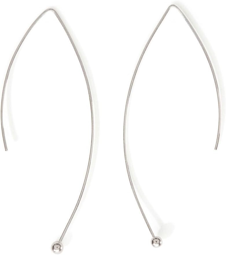 V-Shape Bright Silver Plate Earwires 1 Pair DIY Jewelry Making Supply Darice