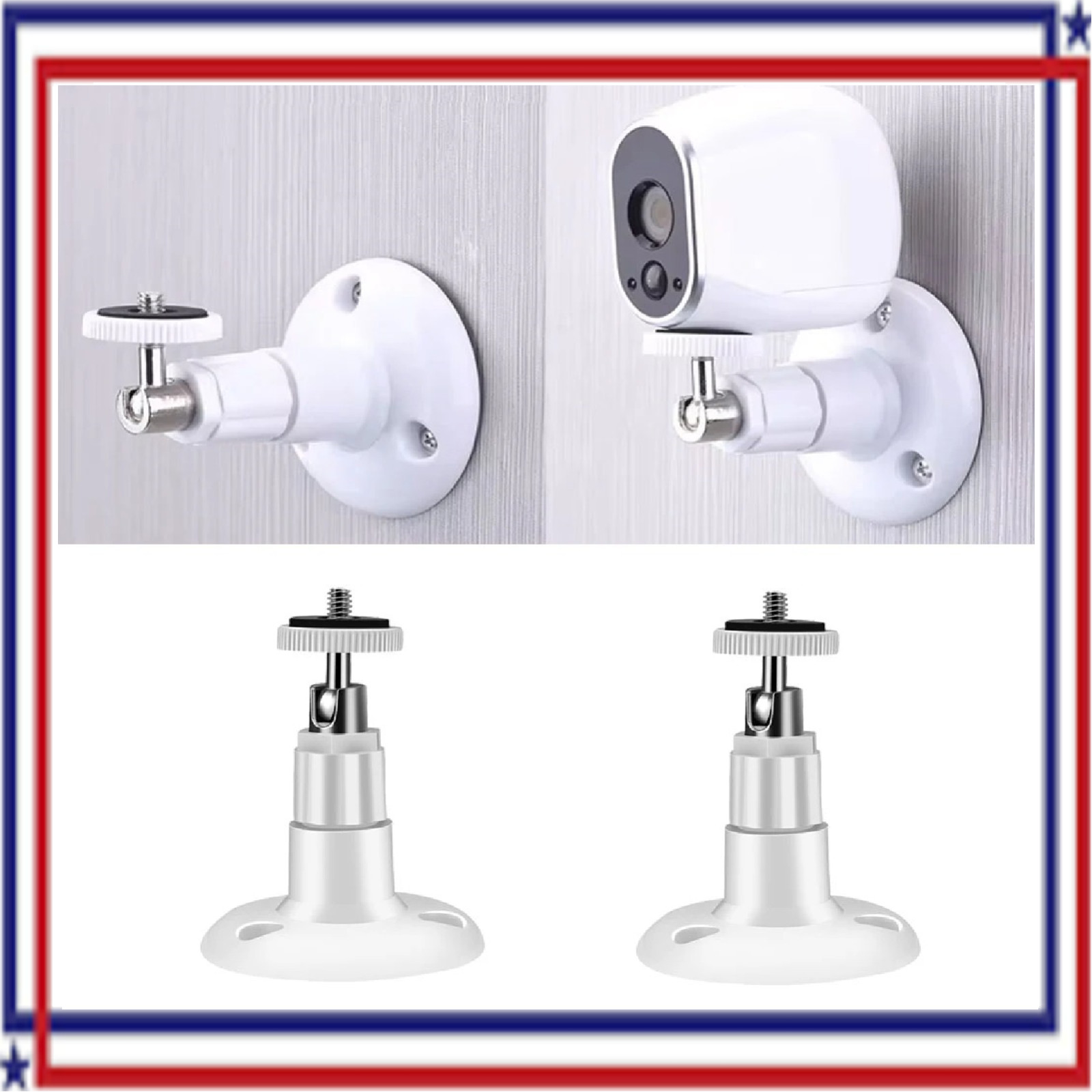 2 x Wall Mount Bracket For Ring Stick Up Cam Wired/Battery Solar Security Camera
