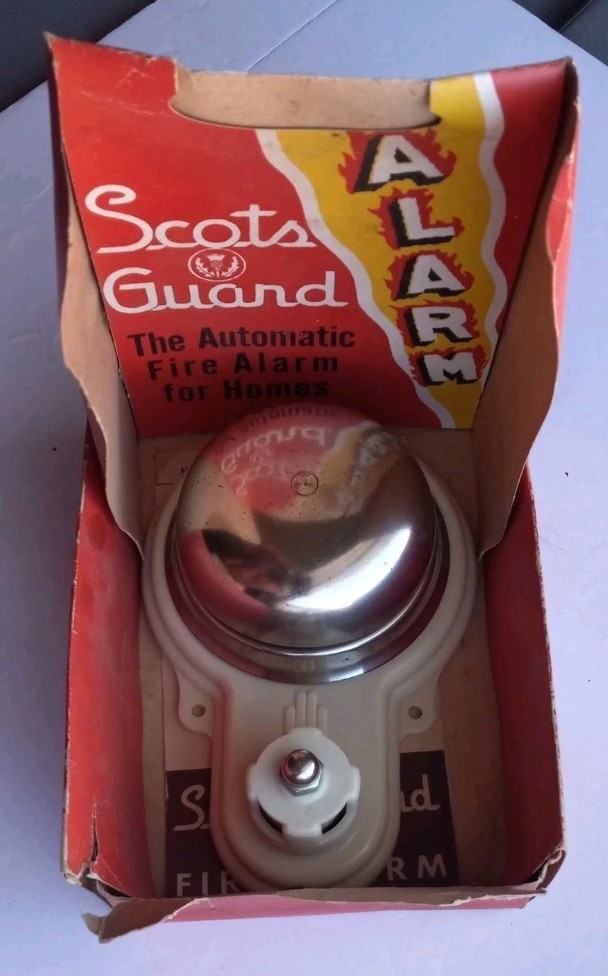 Vtg Scots Guard Automatic Home Fire Alarm Waterbury Co.