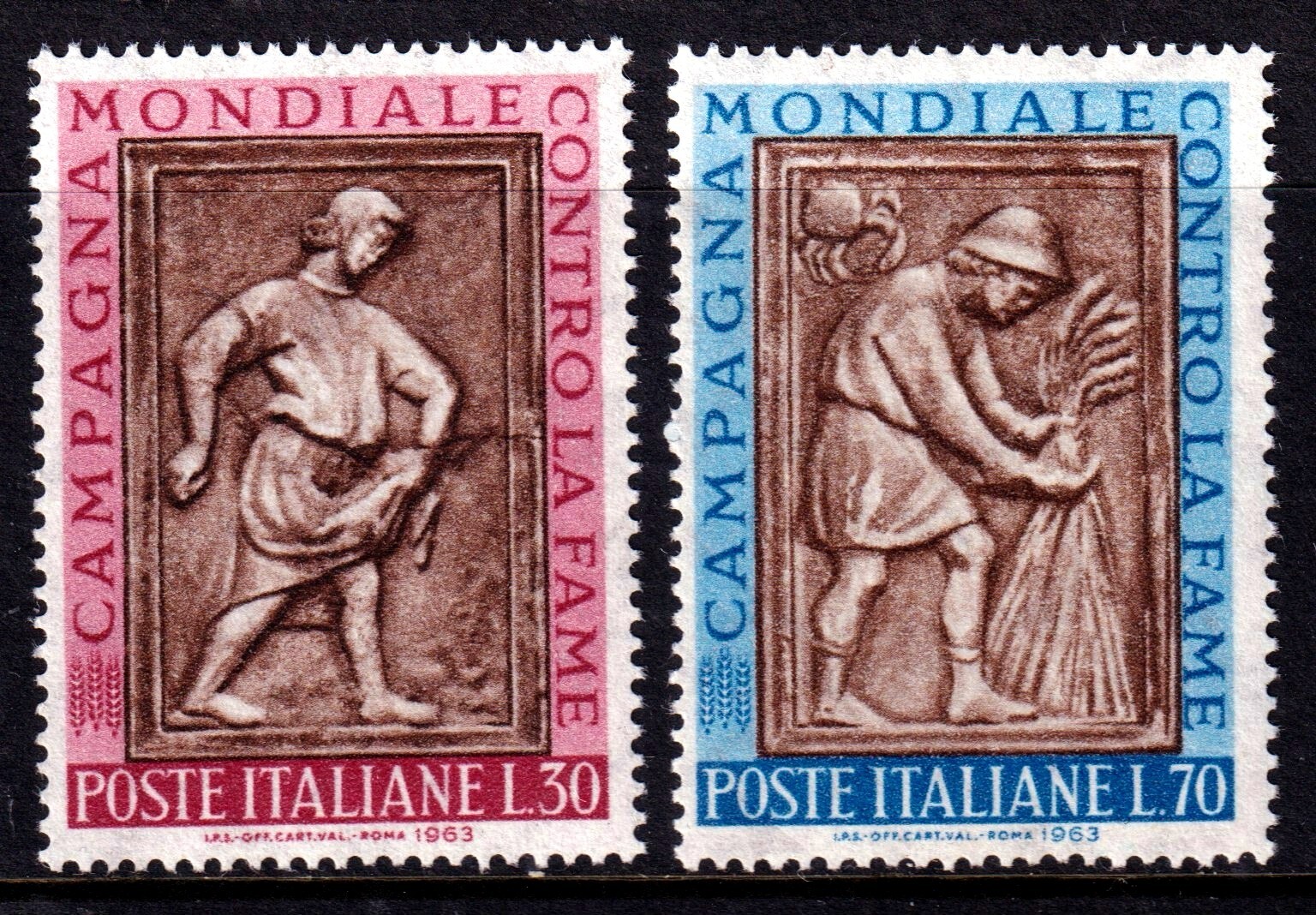 Italy 1963 FAO - Freedom from Hunger Campaign Complete Mint MNH Set SC 871-872