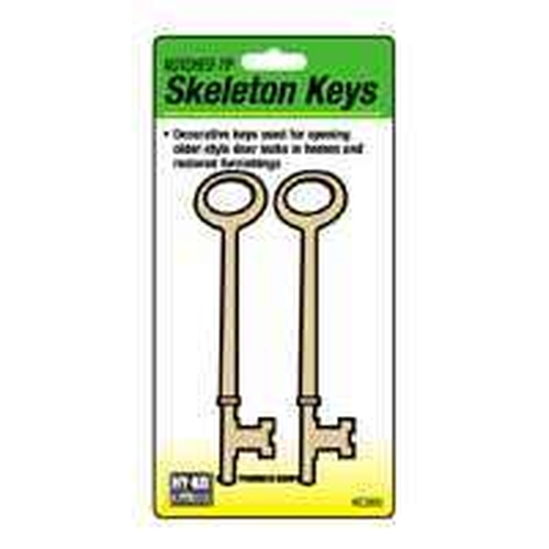 NEW HY-KO KC200 PACK OF (2) OLD STYLE NOTCHED SKELETON KEYS SALE 4976148