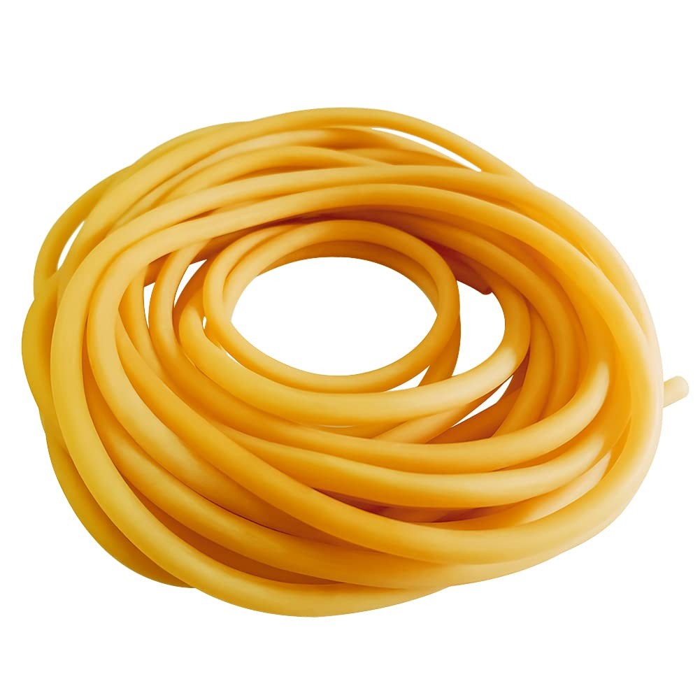 JoyTube Natural Latex Rubber Tubing, 4mm(5/32") ID x 4mm x 6mm, Amber Color