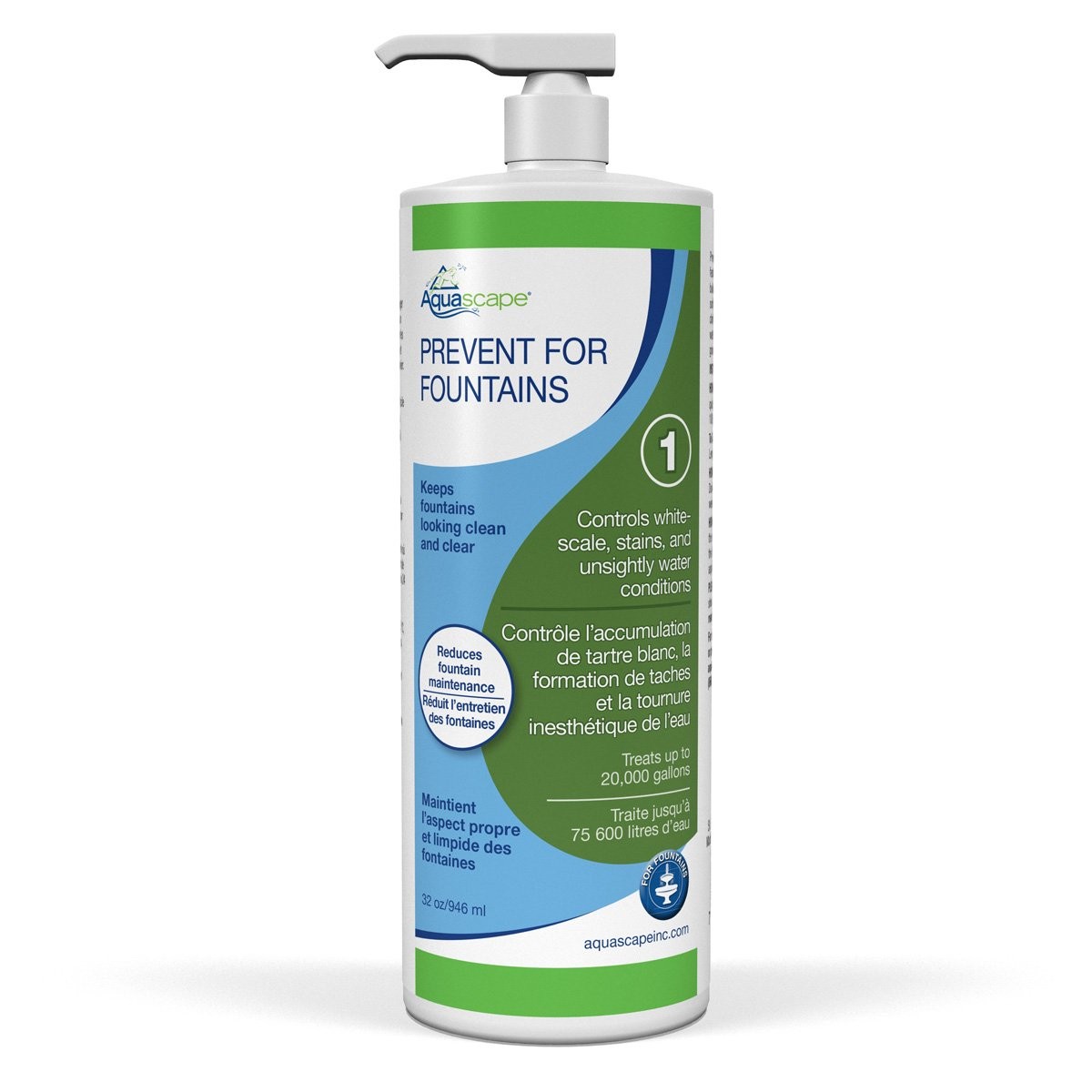 Aquascape PREVENT Water Treatment 32oz Fountains Waterfalls Rock Gravel White-sc