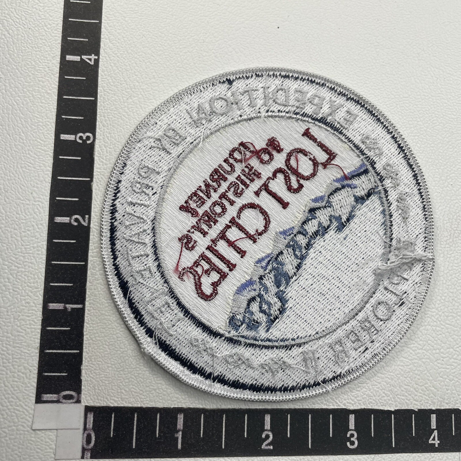 Vtg JOURNEY LOST CITIES EXPEDITION BY PRIVATE JET EXPLORER II PLANE Patch 00X8