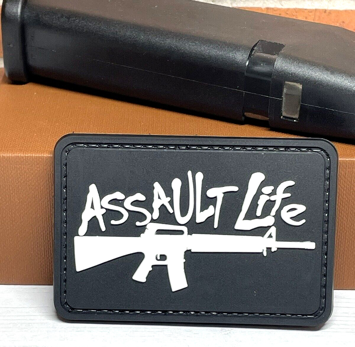 Assault Life PVC Patch - Tactical Morale Gun Patch - AR15 Assault Rifle Patch