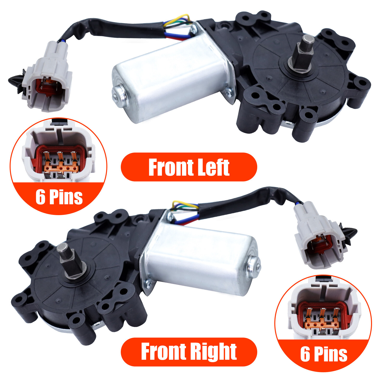 2x Front Left & Right Window Lift Motors for Nissan Armada Titan Infiniti QX56