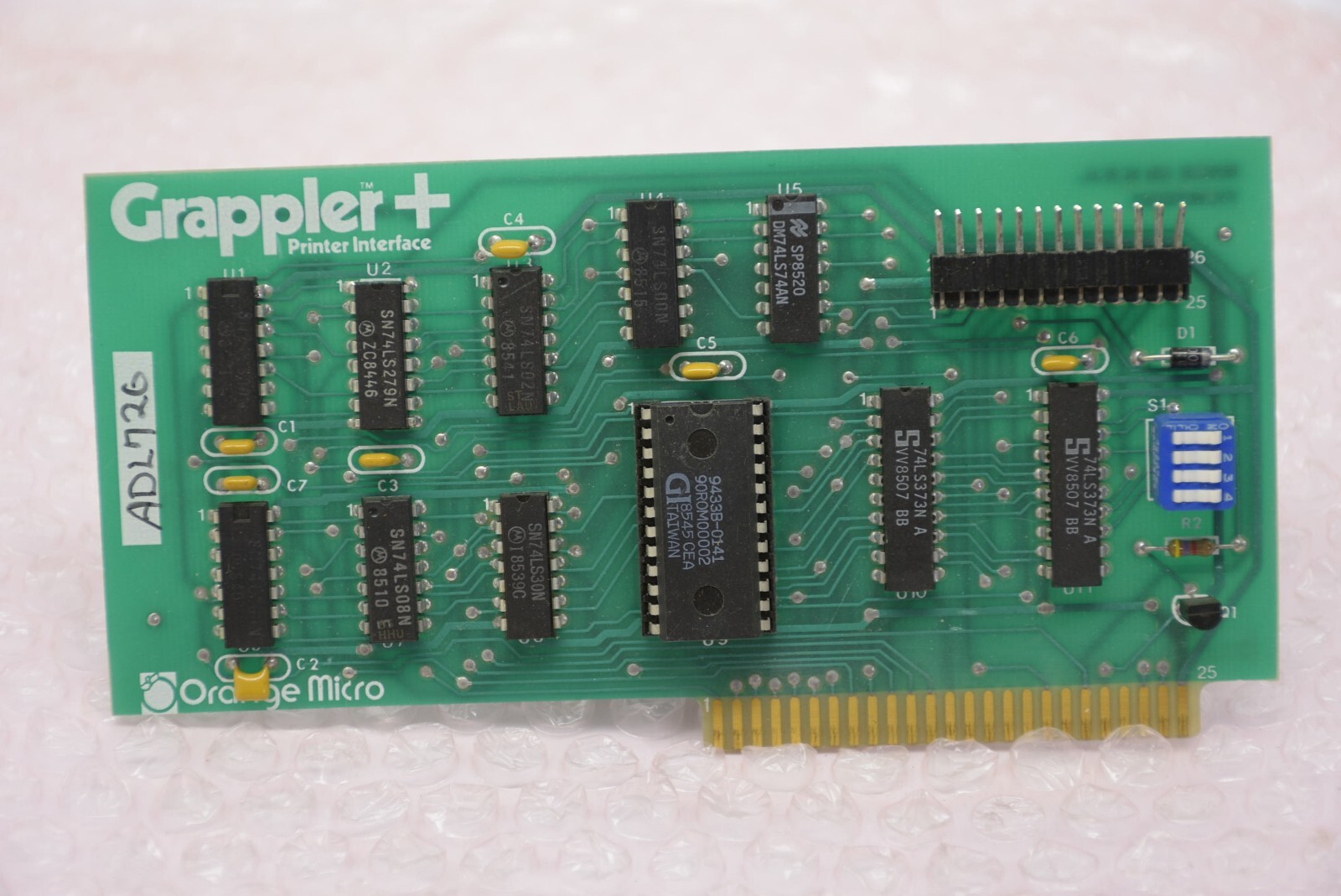 Vintage Orange Micro Grappler+ Printer Interface Card 710 MI 10001 Untested