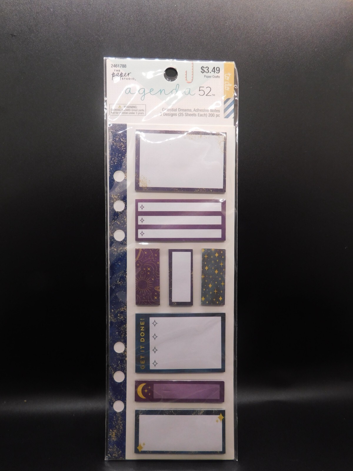 The paper studio Agenda 52 Celestial Dreams, Adhesive notes 8 designs