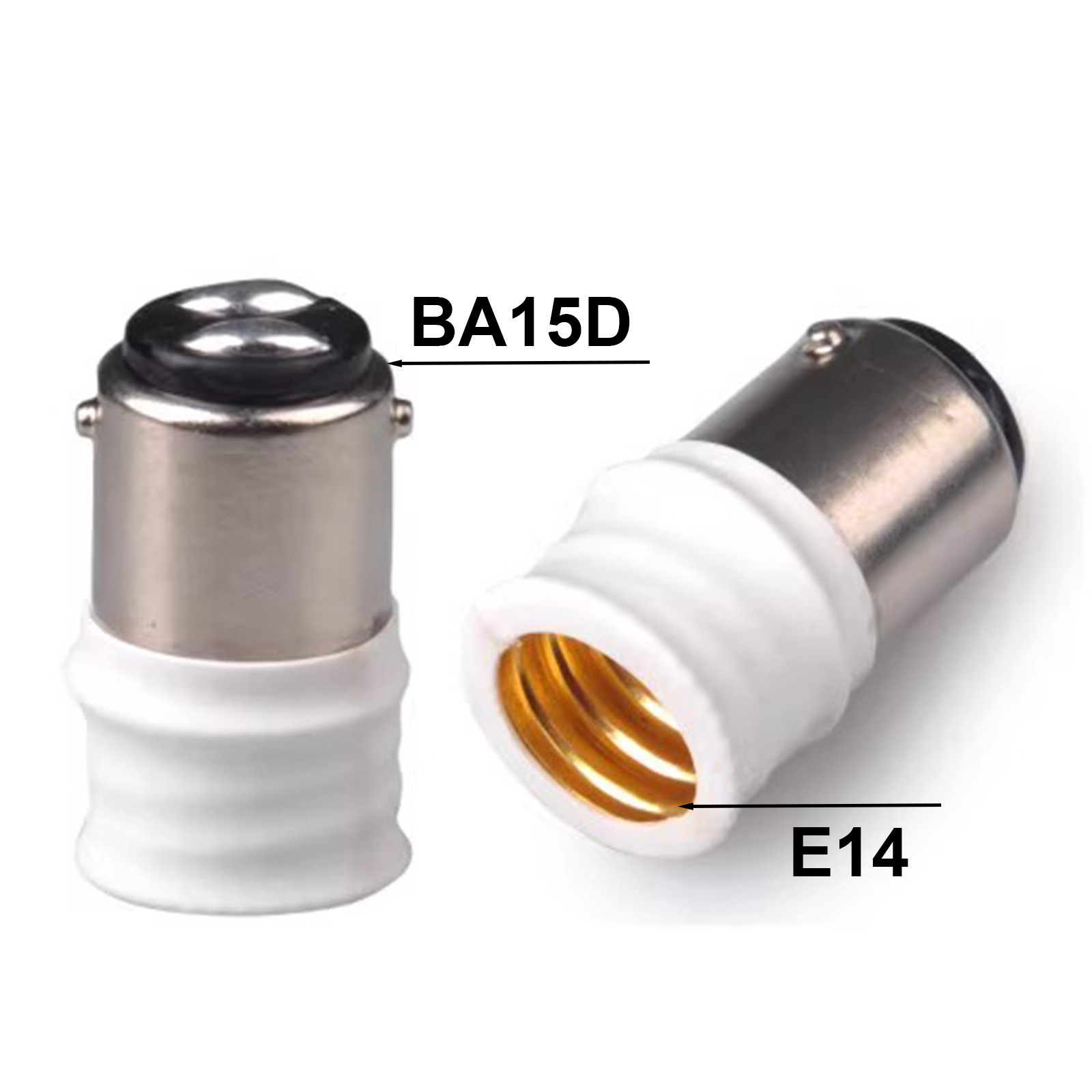 New BA15D To E14 Edison Screw LED Light Bulb Socket Base Lamp Adaptor Converter