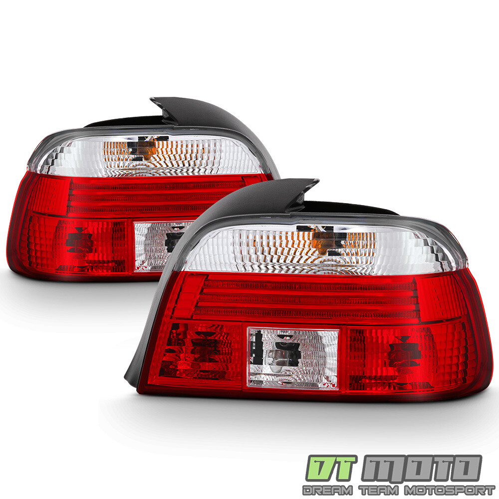 1997 1998 1999 2000 BMW E39 528i 540i M5 Red Clear Tail Lights Lamps Left+Right
