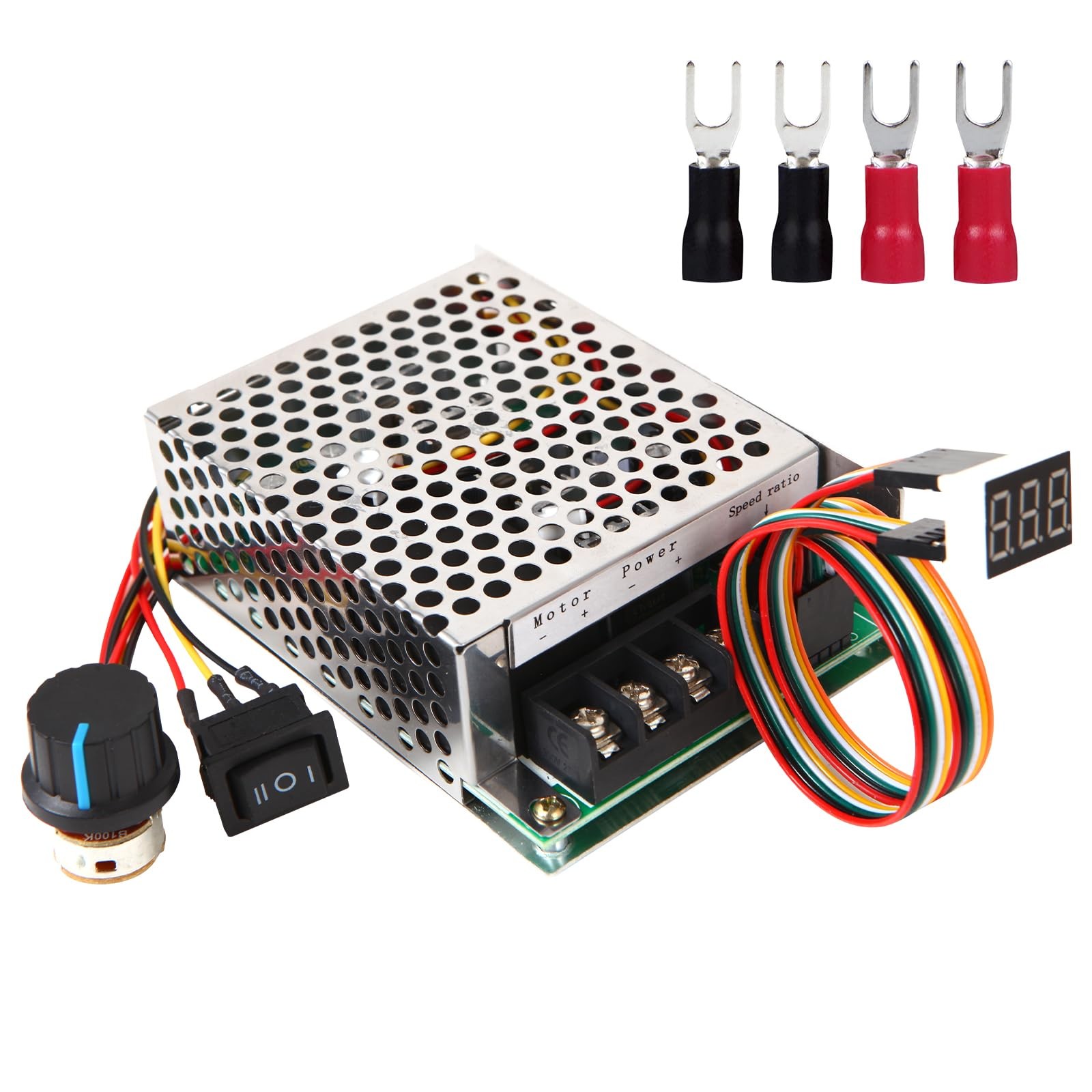 PWM DC Motor Speed Controller, DC 10-55V / Rated 40A, LED Display Stepless DC Mo