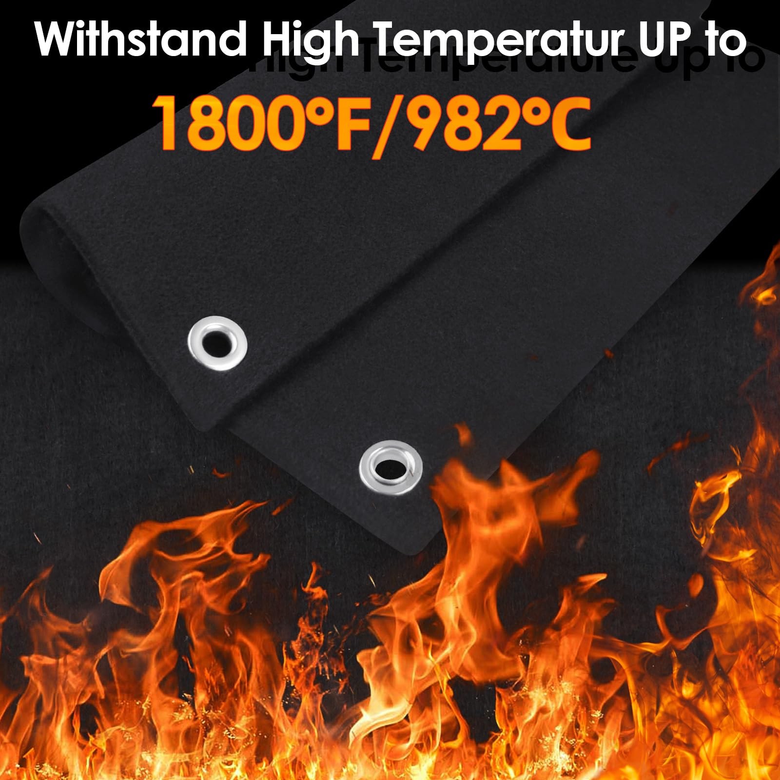 Welding Blanket Fireproof Opening Shape Heat Shield Mat Brazing Heat Shield For