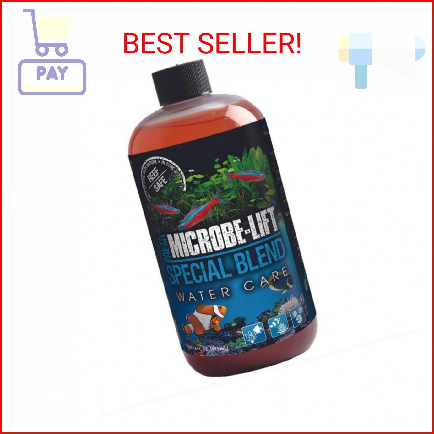 MICROBE-LIFT Special Blend Aquarium Treatment, Fish Tank Water Conditioner for F