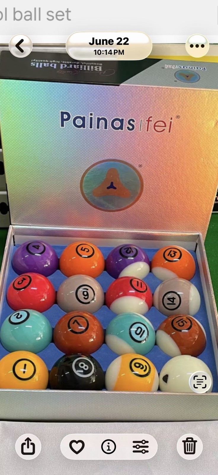 Premium Retro Billiard Balls