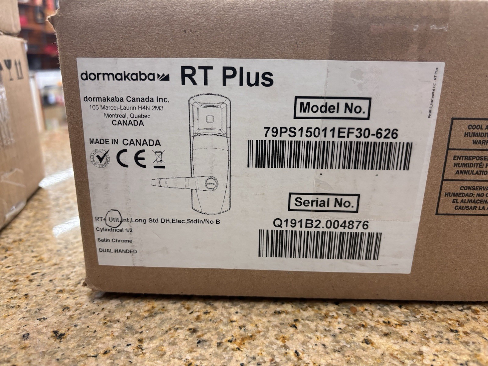 DORMAKABA COMMERCIAL DOOR LOCK FINGER PRINT 79PS15011EF30-626