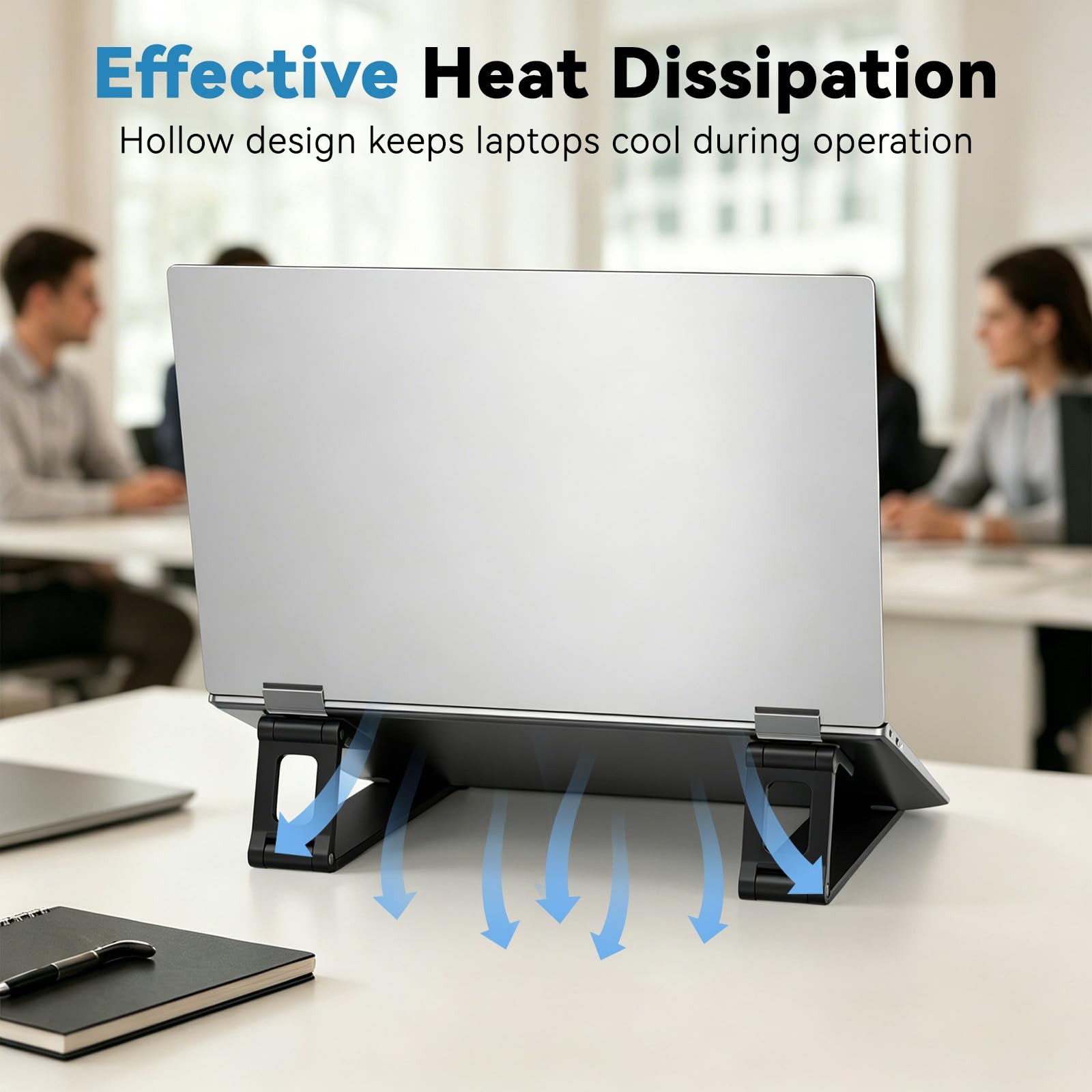 Laptop Stand for Desk ABS+Metal Portable Computer Riser Notebook Holder Print...