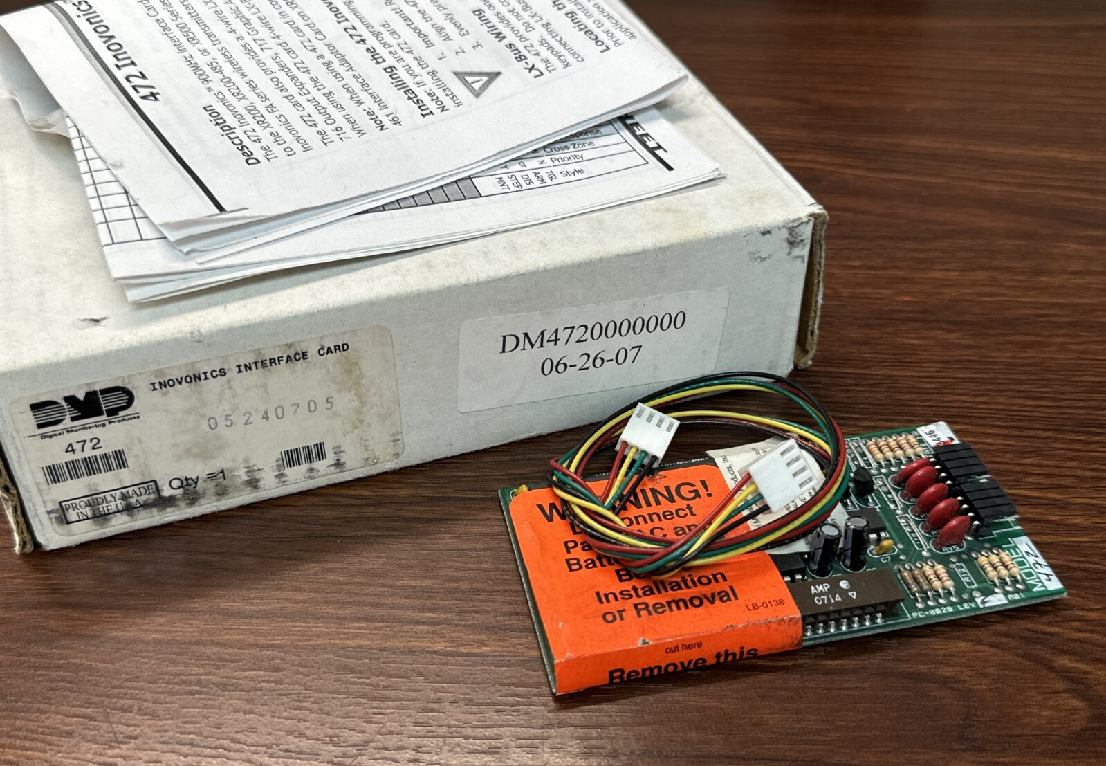 DMP 472 Inovonics 900MHz Interface Card