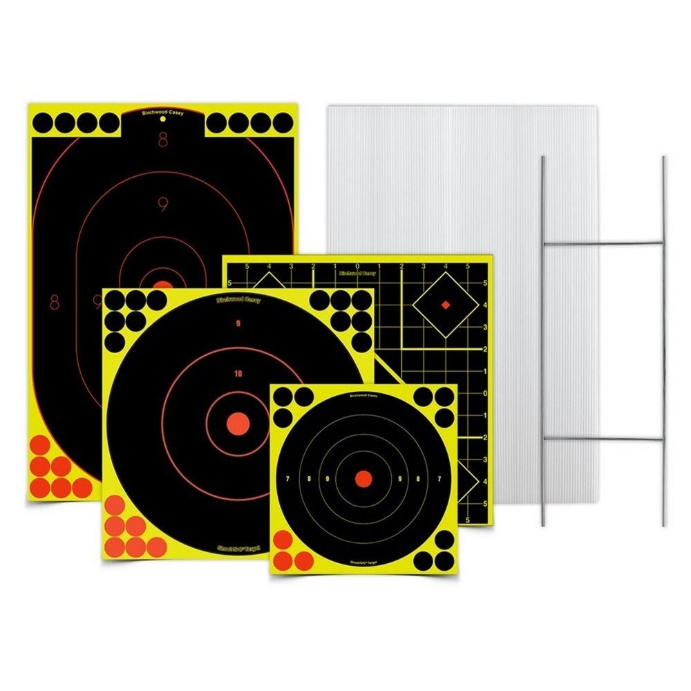 Birchwood Casey Sharpshooter Stand & Target Kit 4 Targets, 54 Pasters - 38102