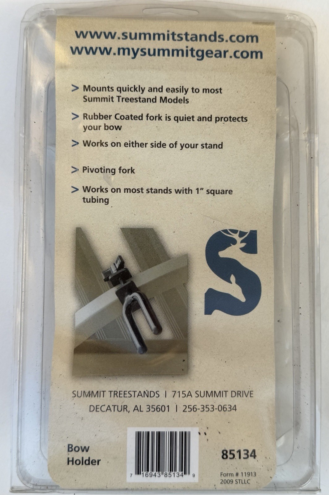 Summit Treestands 85134 Universal Bow Holder - Black