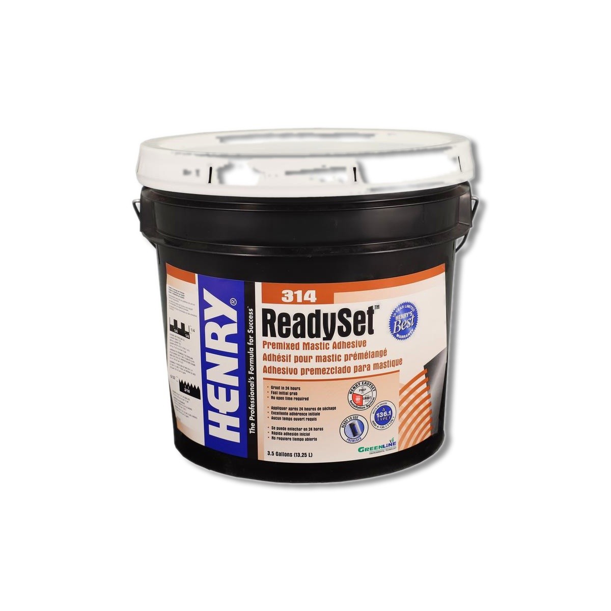 Henry 314 Ready Set High Strength Premixed Mastic Adhesive 3.5 gal 12257