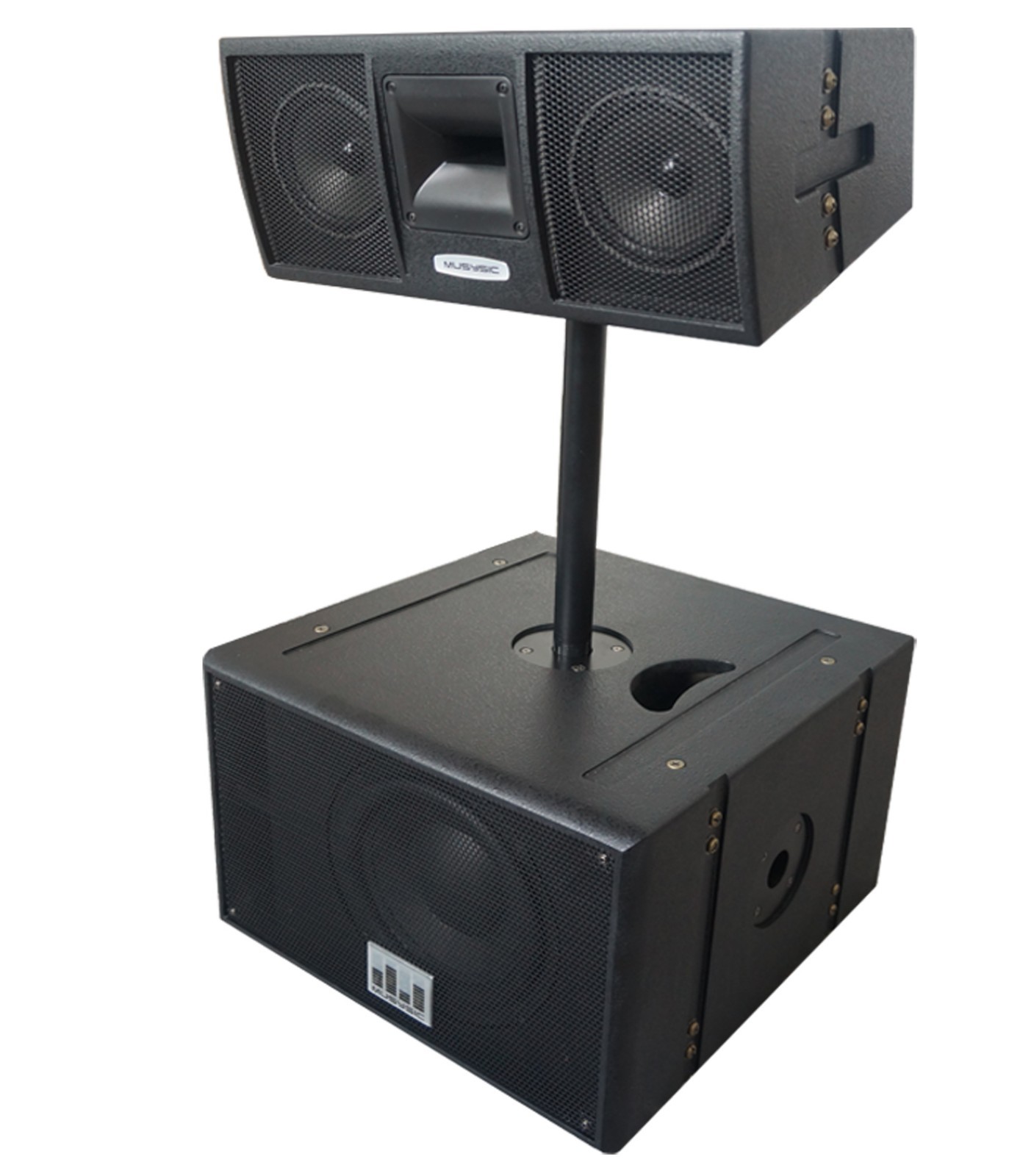 MUSYSIC Professional Line Array Active 3000W 12" Base with 2x8" Speaker System