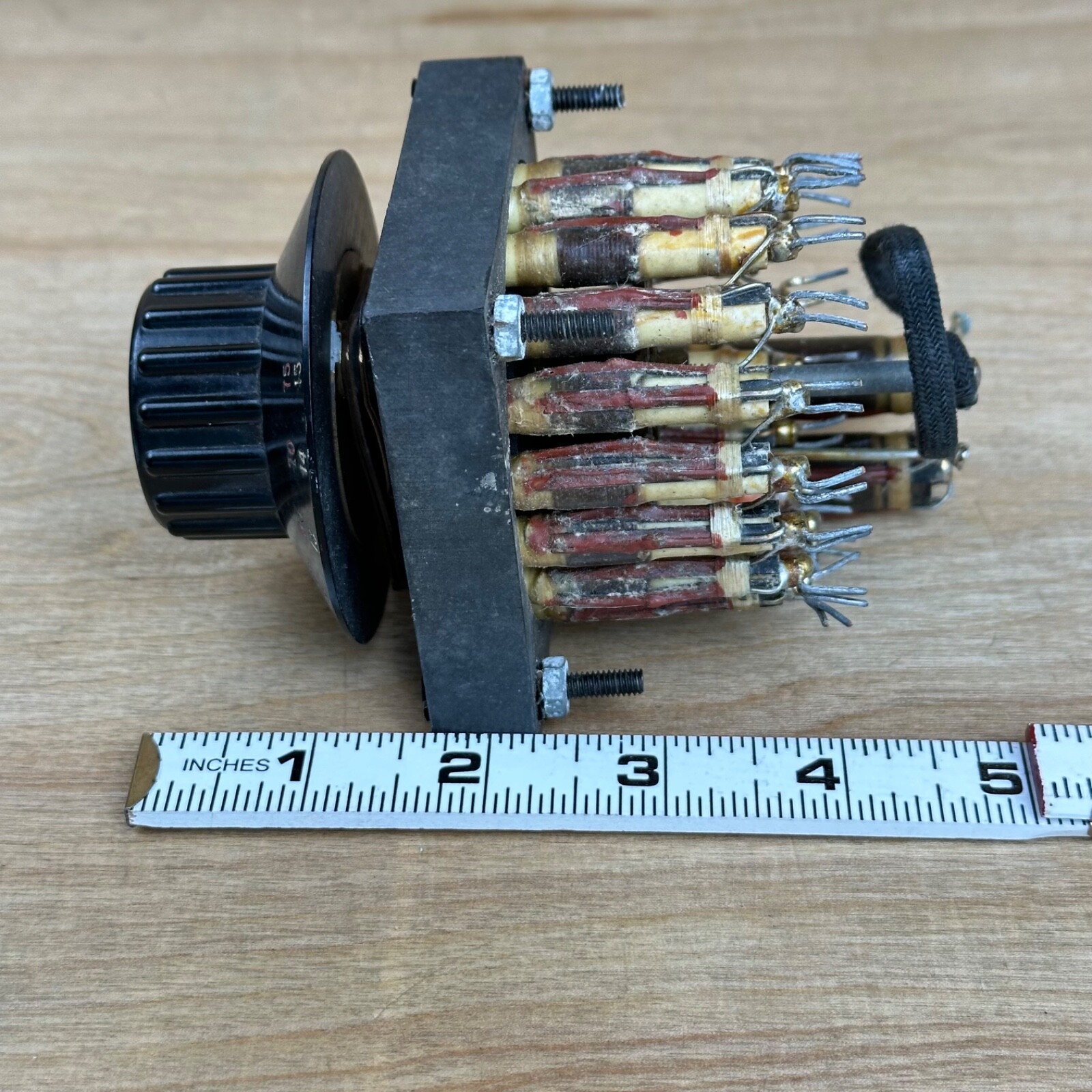 Antique Millivolts Turn Knob Dial Volts Bakelite Brass Selector Switch Unknown