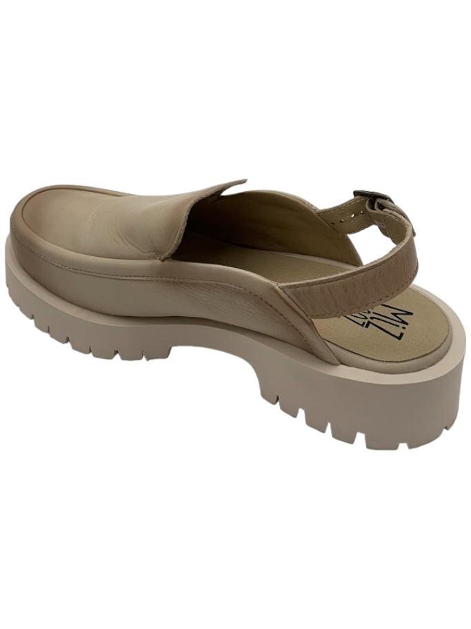 Miz Mooz Leather Backstrap Loafers Violet Cream