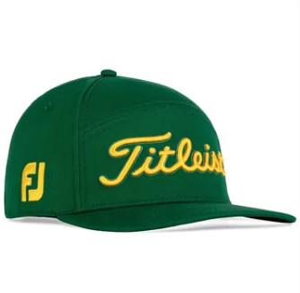 TITLEIST TOUR SPLIT PANEL GOLF FASHION CAP HUNTER GOLD / GREEN HAT