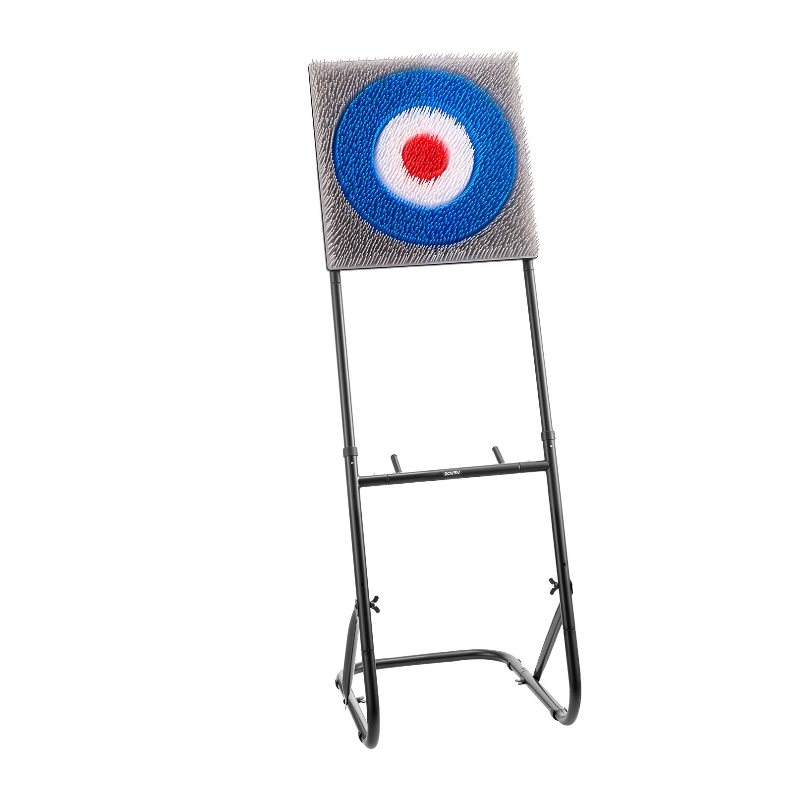 Axe Throwing Game Plastic Bristle Target with 8 Throwing Axes Set Steel Frame