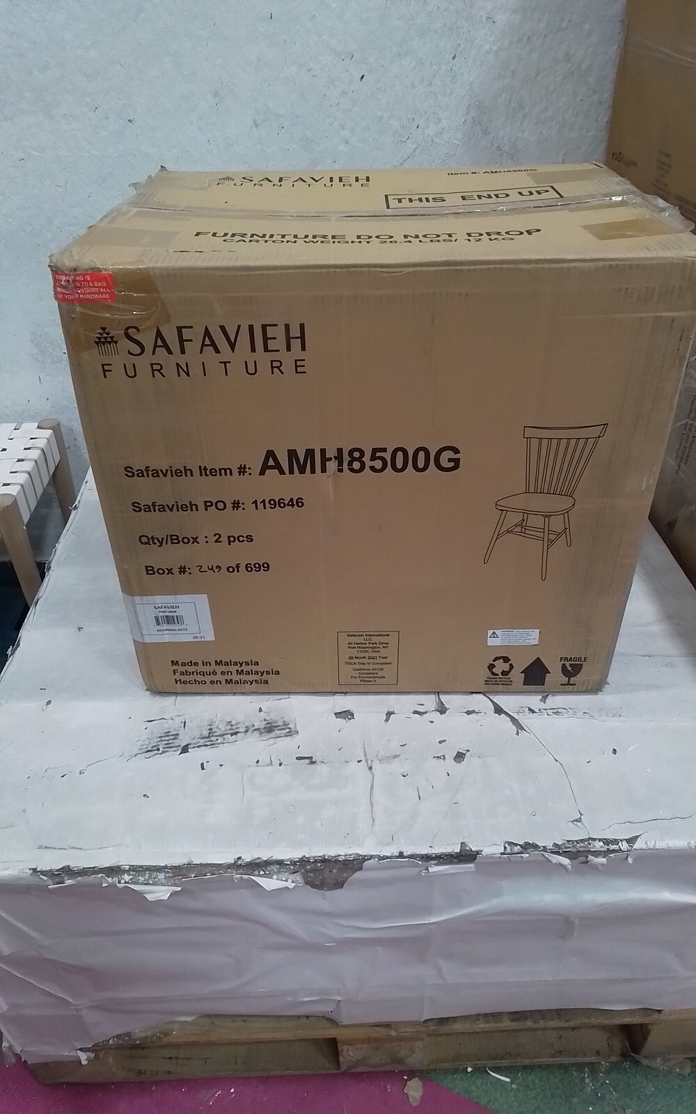 Safavieh PARKER SPINDEL SIDE CHAIR, Reduced Price 2172739572 AMH8500G