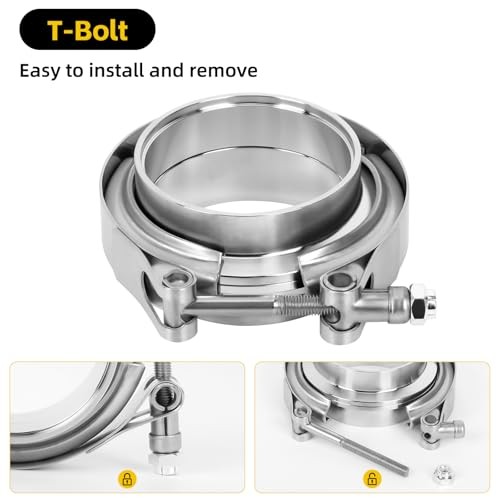 V Band standard Clamp Butt Joint 304 Stainless Steel Band Lap Joint Band Clamp