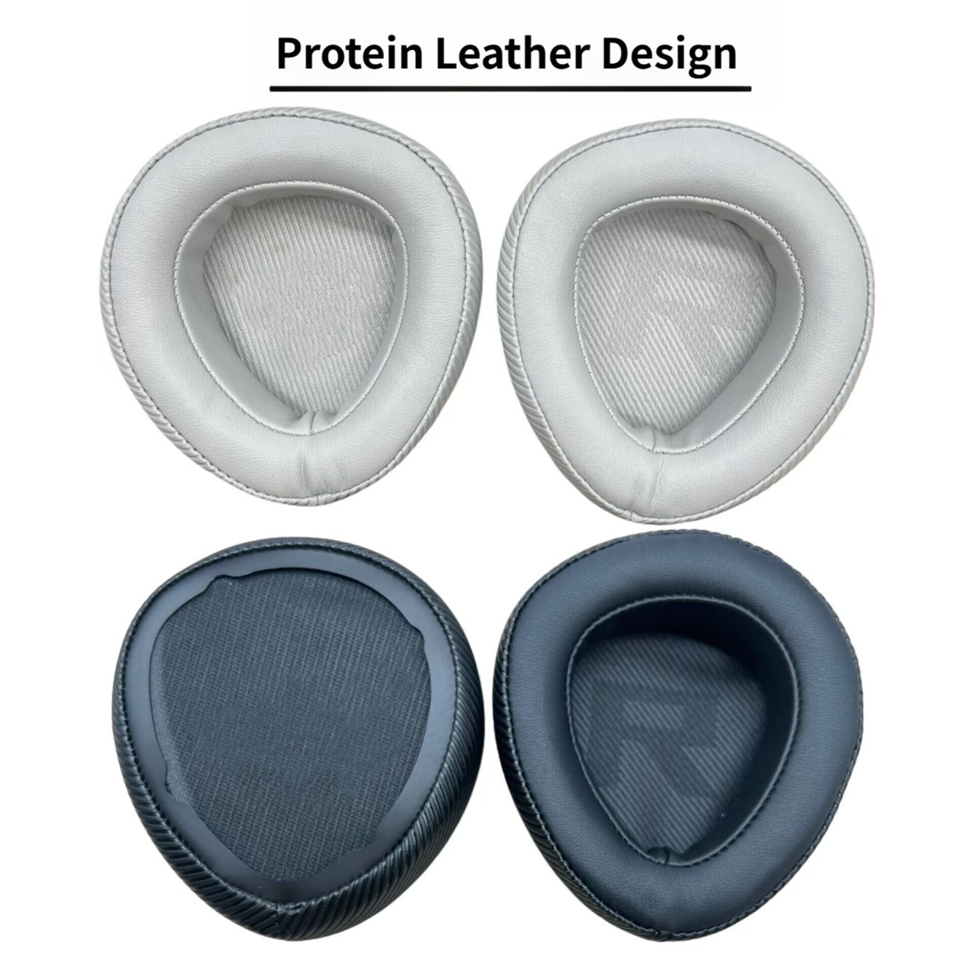 2PCS Mesh and Protein Leather Earmuffs Compatible with For ROG Delta2 Headset