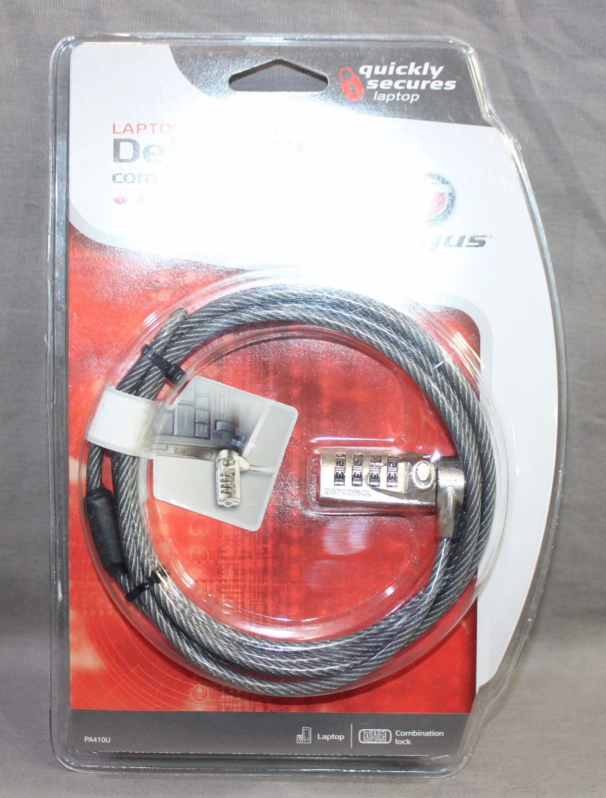 Targus ~ Laptop Security Defcon CL Combo Cable Lock ~ PA410U ~ NEW