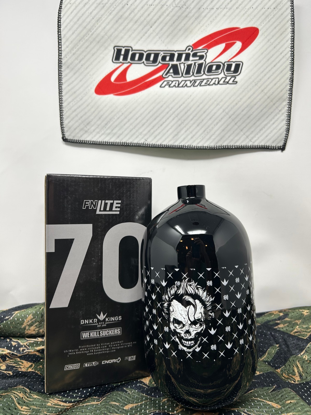 Bunkerkings FN Lite 70/4500 Carbon Fiber HPA Tank - Bottle Only - Joker Black
